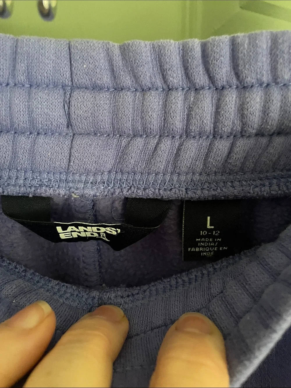 Lands' End Light Lavender Cotton Sweatshorts